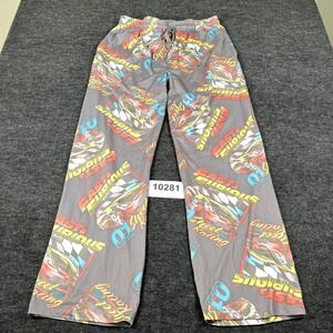 Fast & Furious Pajama Pants Mens Large Gray Allover Street Racing Drawstring
